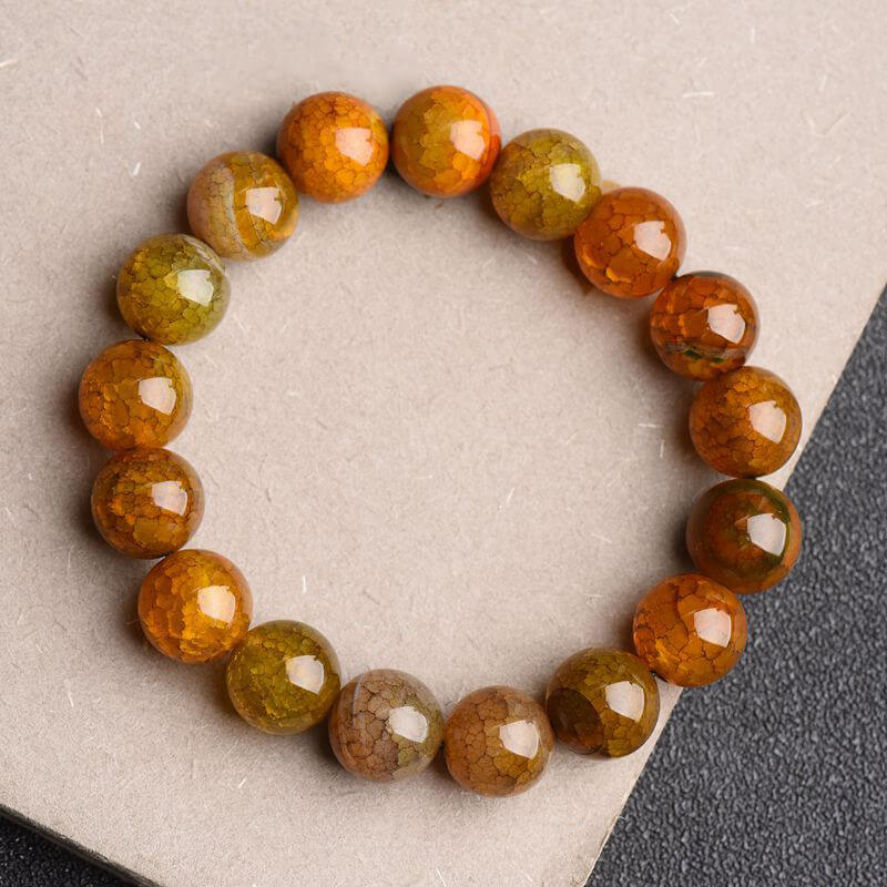 Alternative view of Yellow Dragon Vein Bracelet Wholesale Agate Crystal