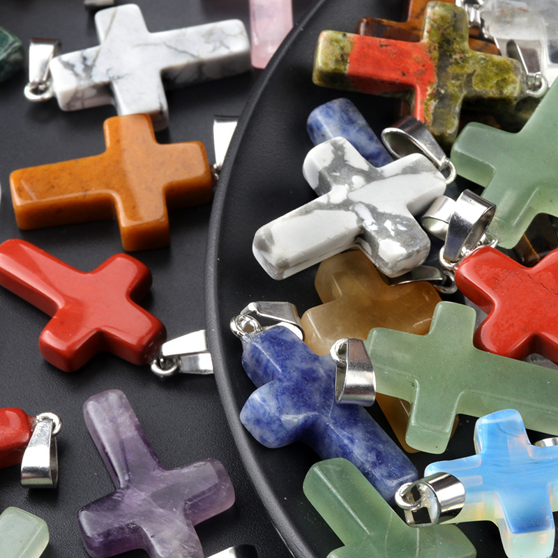 Alternative view of Cross Crystal Necklace Wholesale Jewelry