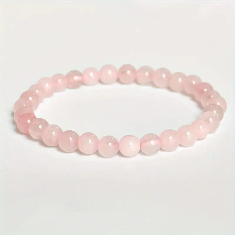 6mm Natural Rose Quartz Crystal Bead Bracelet Wholesale