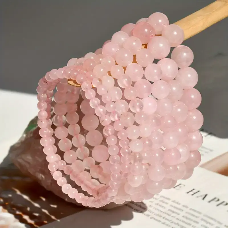 4/6/8/10mm Natural Rose Quartz Crystal Bead Bracelet Wholesale - Image 9