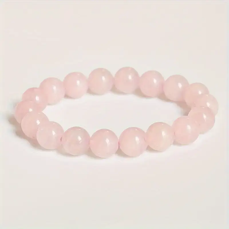 10mm Natural Rose Quartz Crystal Bead Bracelet Wholesale