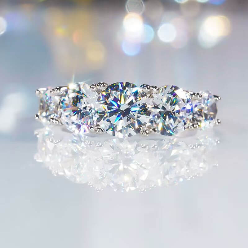 3.6 Carat Moissanite Ring 925 Sterling Silver - Image 3
