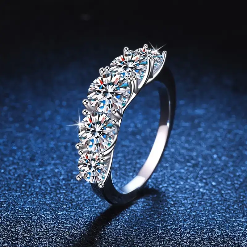 3.6 Carat Moissanite Ring 925 Sterling Silver