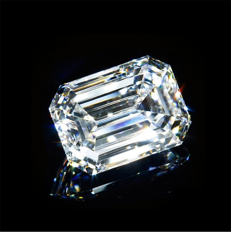 Alternative view of Emerald Cut  D Color Loose Stone Moissanite Bulk