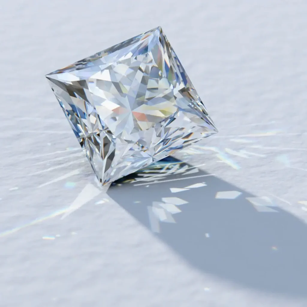 Alternative view of Moissanite Princess Cut Loose Stones Wholesale