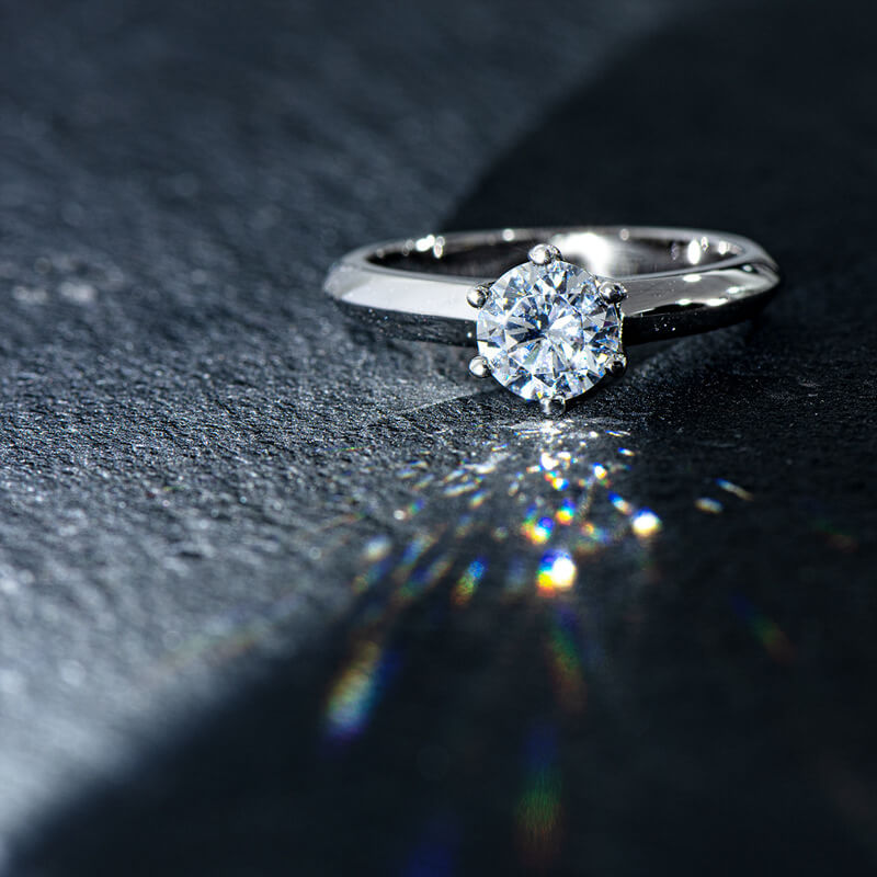 Wholesale Moissanite Rings Classic Six-prong