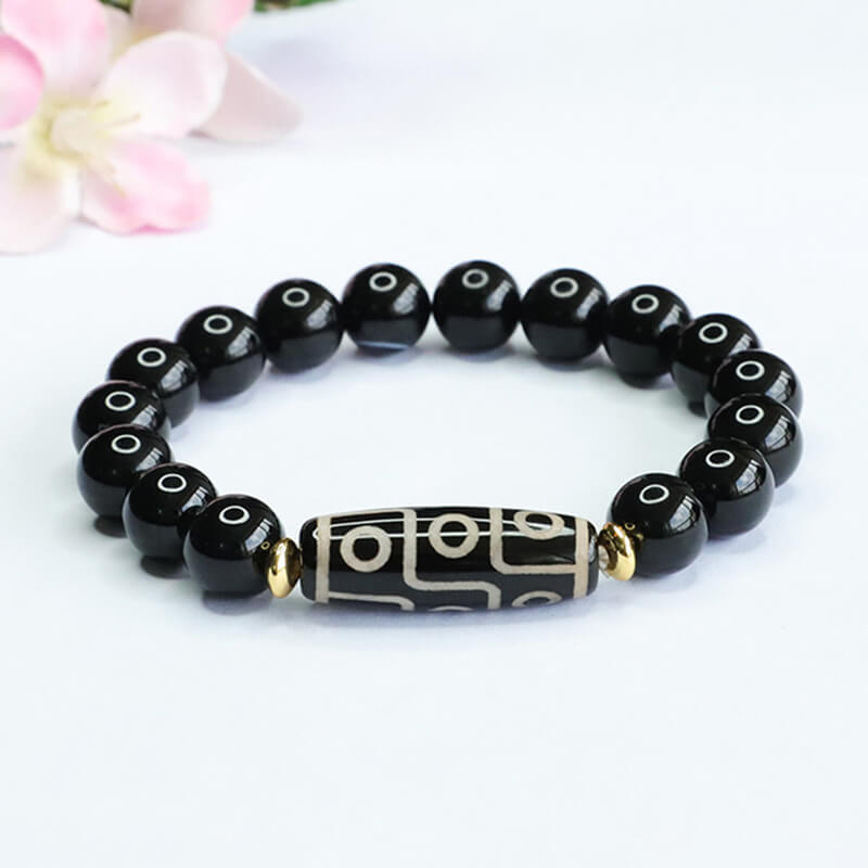 10mm Natural Black Agate Bracelets