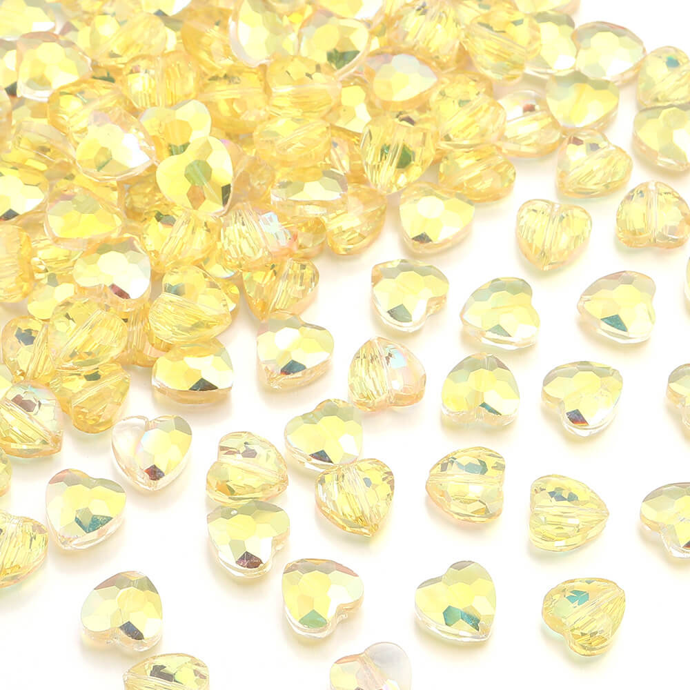 Crystal heart shaped DIY Necklaces Beads Phone Charms-J