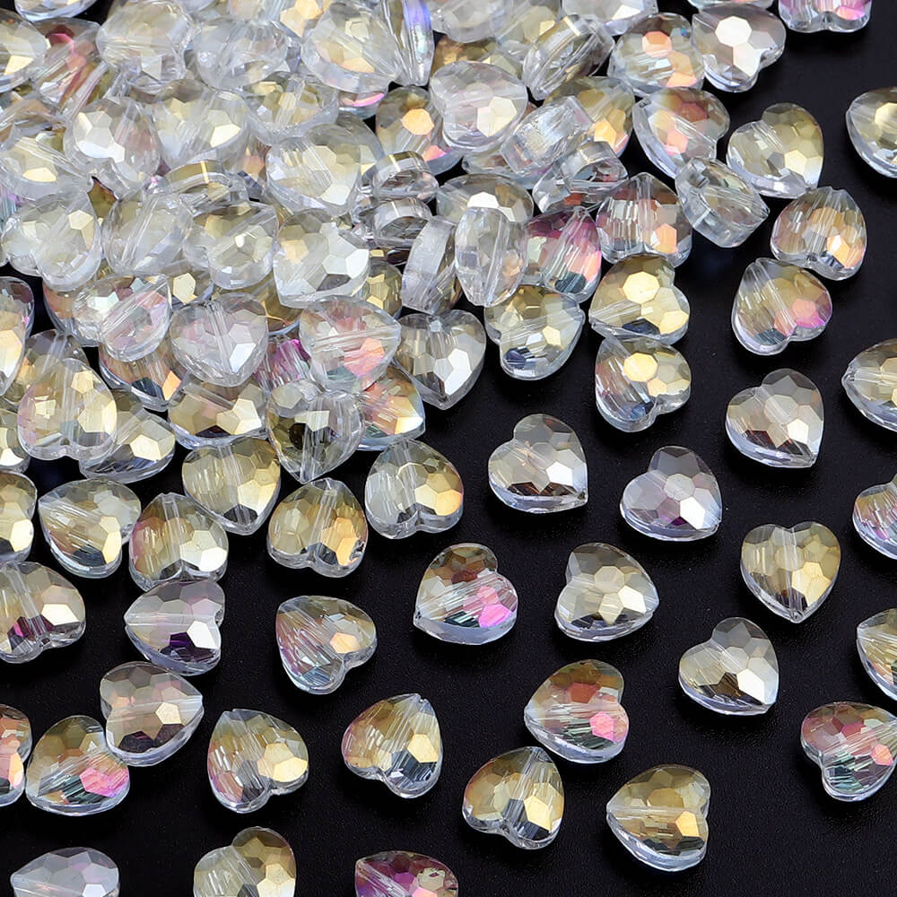 Crystal heart shaped DIY Necklaces Beads Phone Charms-C