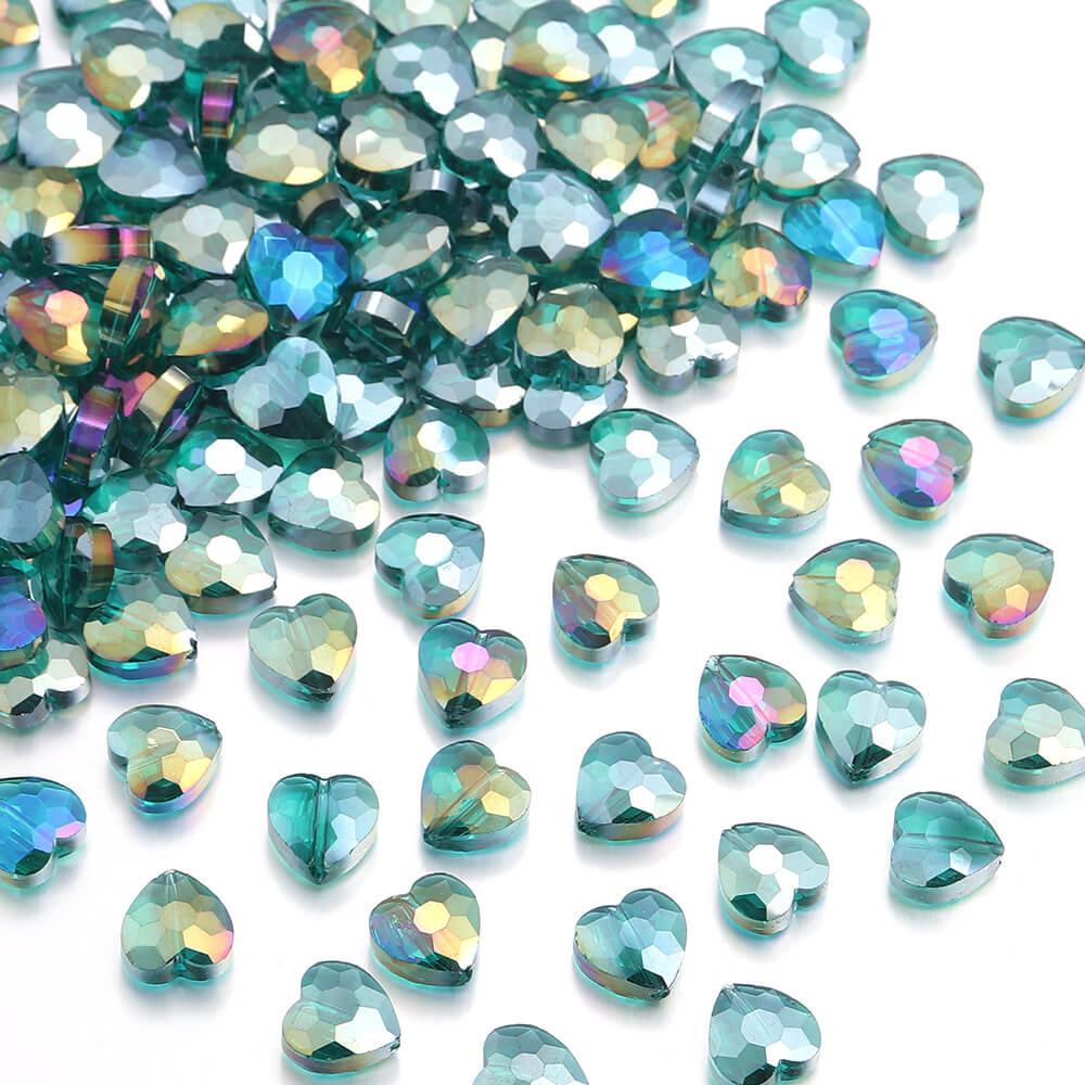 Crystal heart shaped DIY Necklaces Beads Phone Charms-E