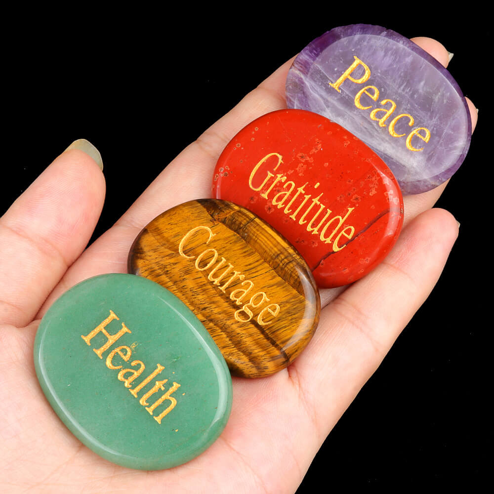 Alternative view of Oval Engraved Inspirational Stones