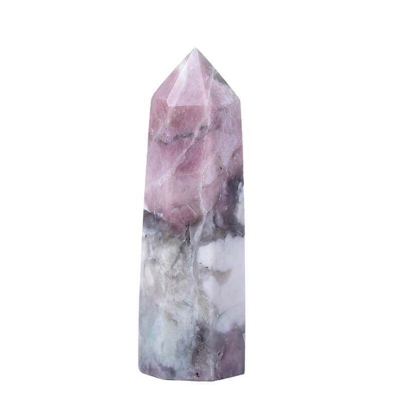 Alternative view of Plum Blossom Tourmaline Tower Energy Stones