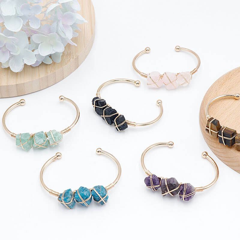 Vintage Boho Style Raw Stone Bracelet - Image 10