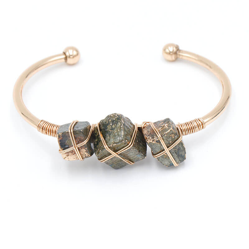 Vintage Boho Style Raw Stone Bracelet ironore
