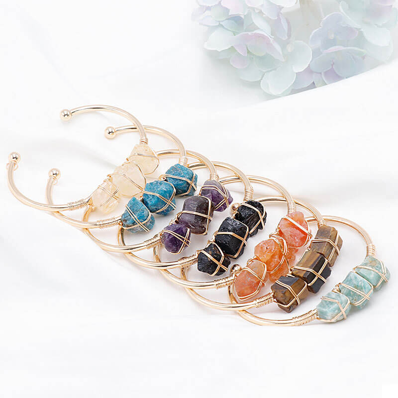 Vintage Boho Style Raw Stone Bracelet - Image 16