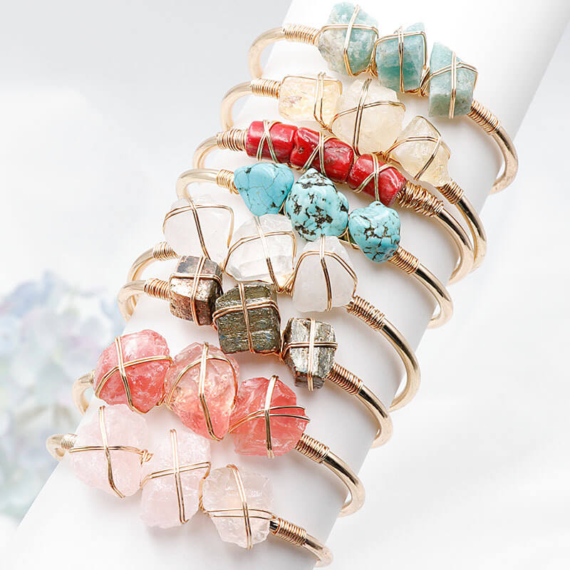 Vintage Boho Style Raw Stone Bracelet - Image 7