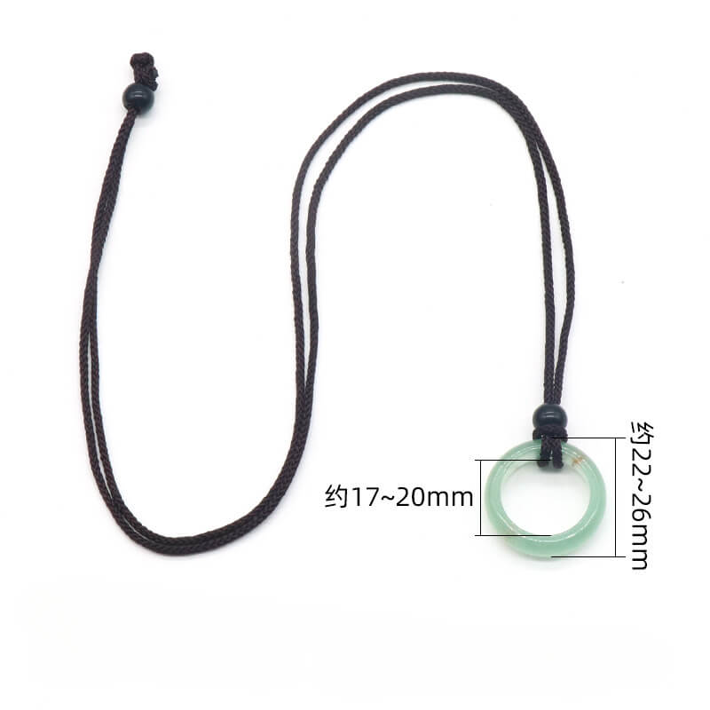 Natural Crystal Ring Pendant Necklace - Image 3