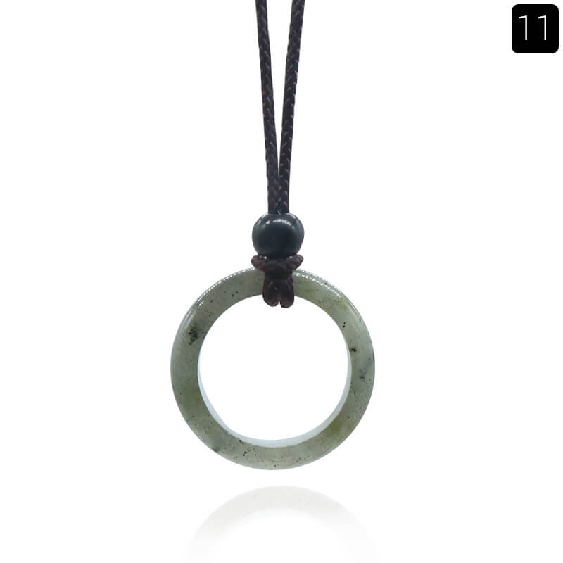 Natural Crystal Ring Pendant Necklace - Image 11