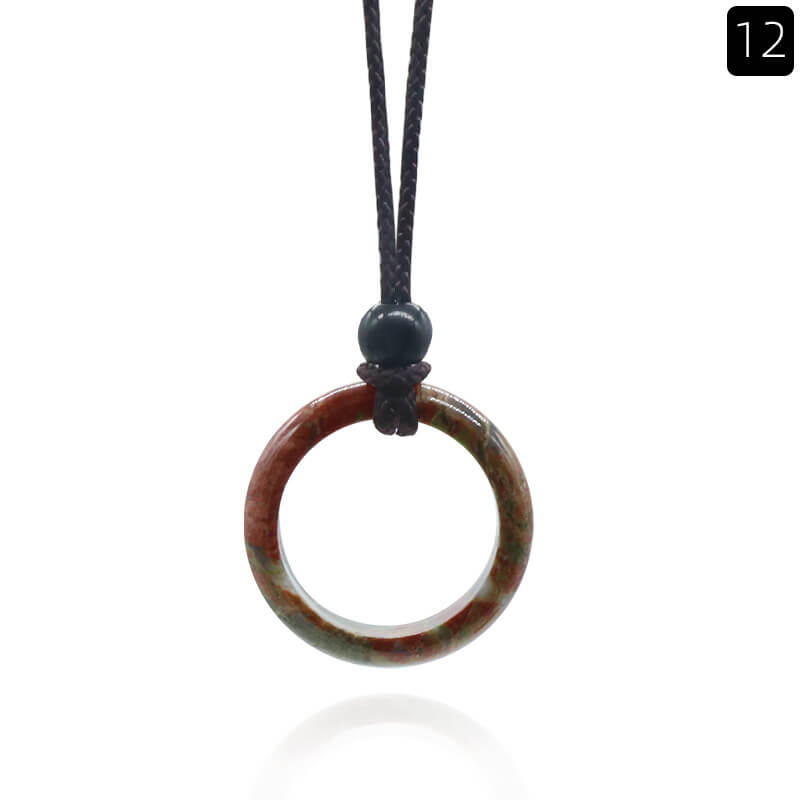 Natural Crystal Ring Pendant Necklace - Image 8
