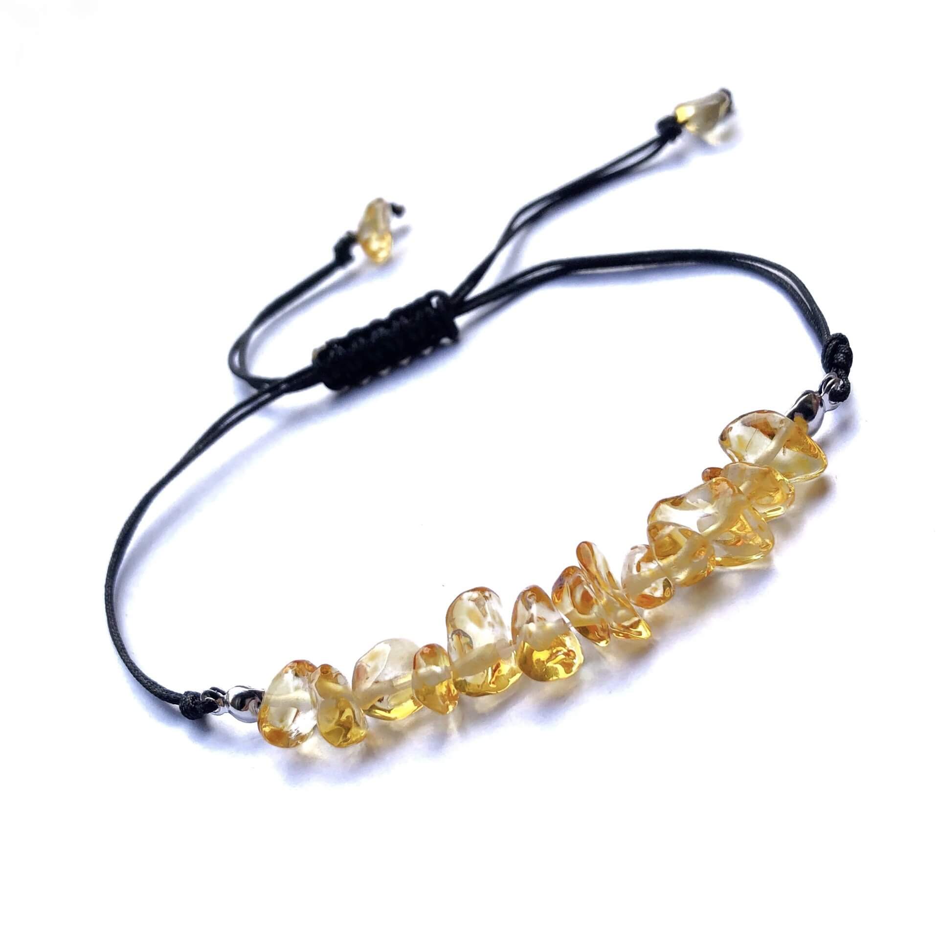 Natural Gemstones Hand Woven Bracelets citrine