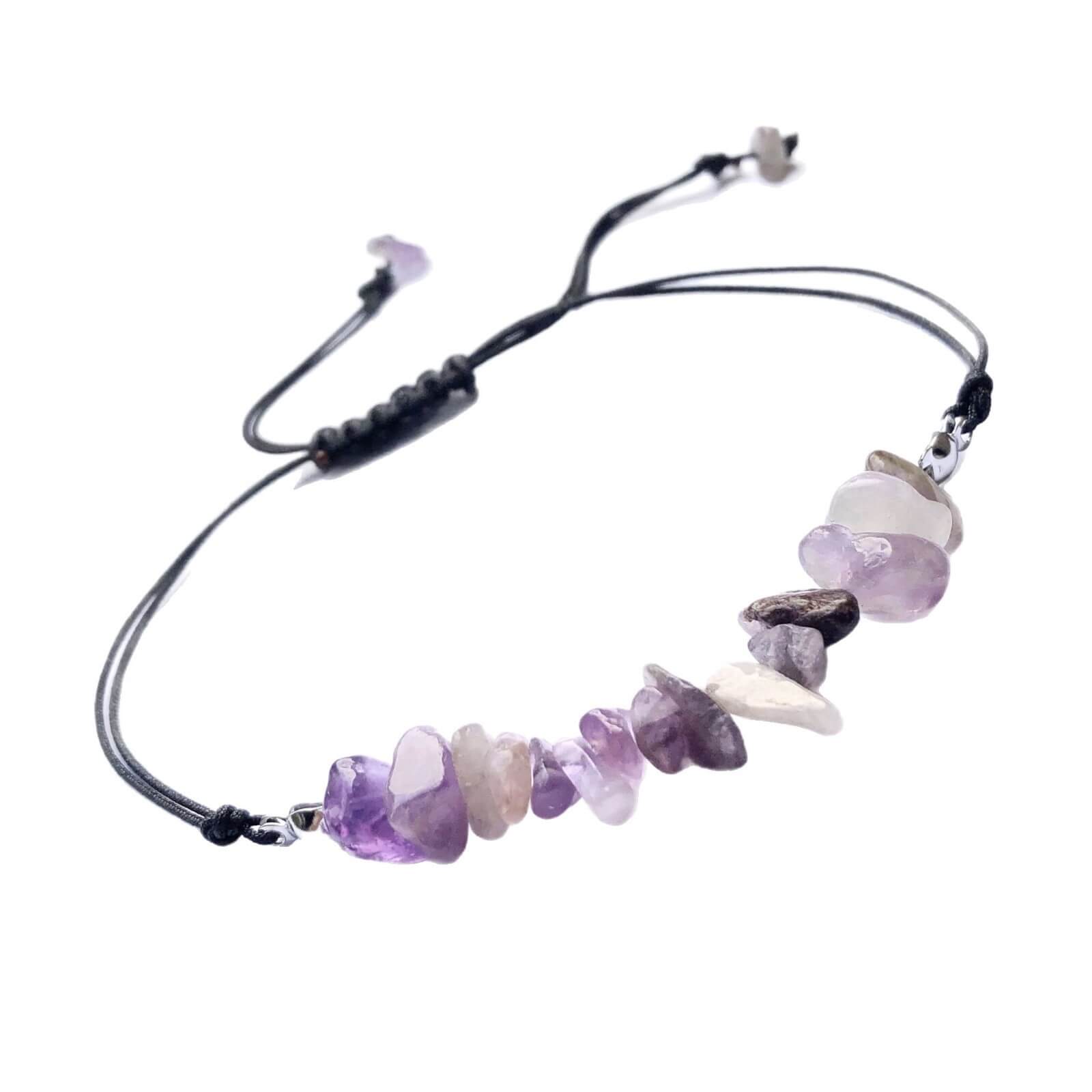 Natural Gemstones Hand Woven Bracelets amethyst