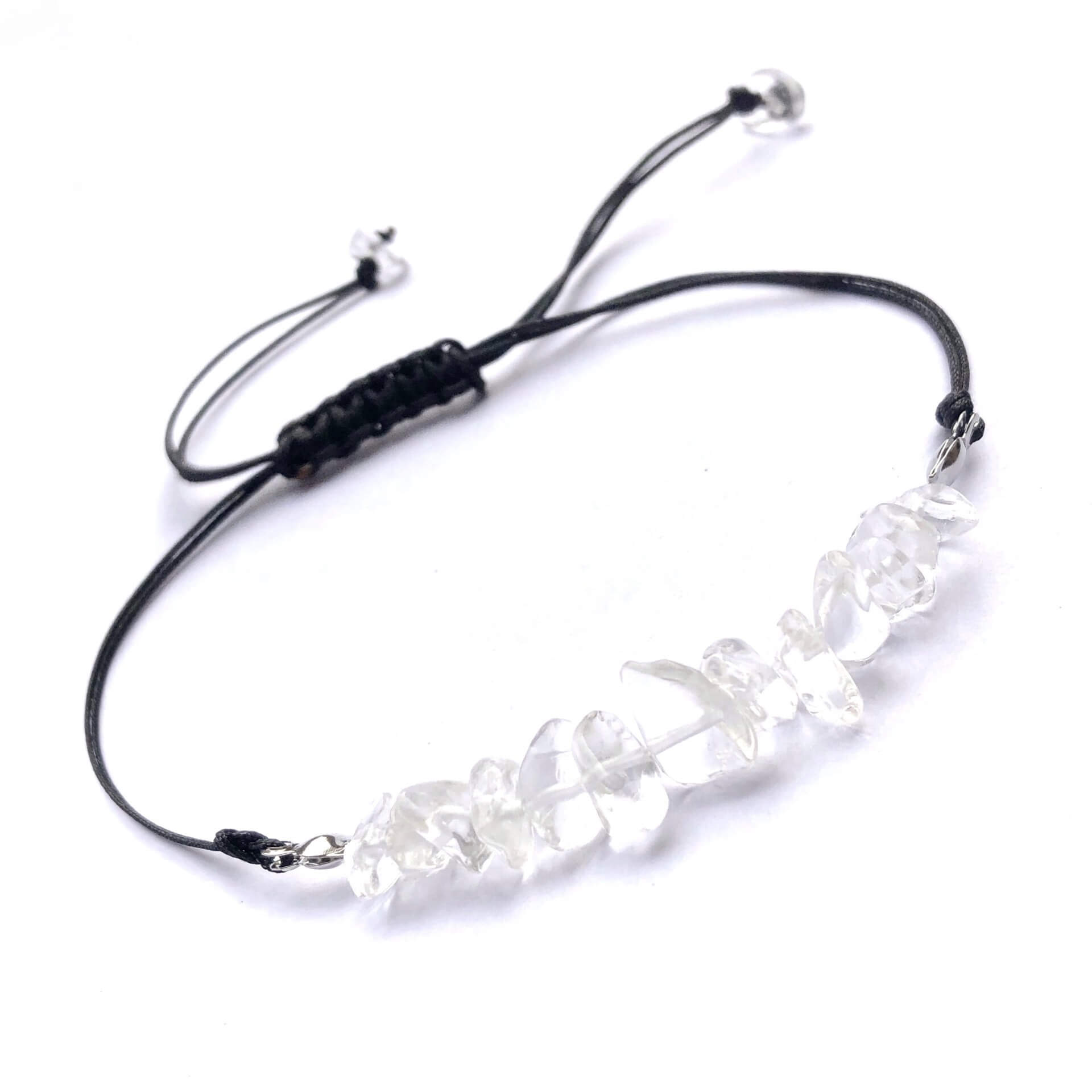 Natural Gemstones Hand Woven Bracelets clear quartz