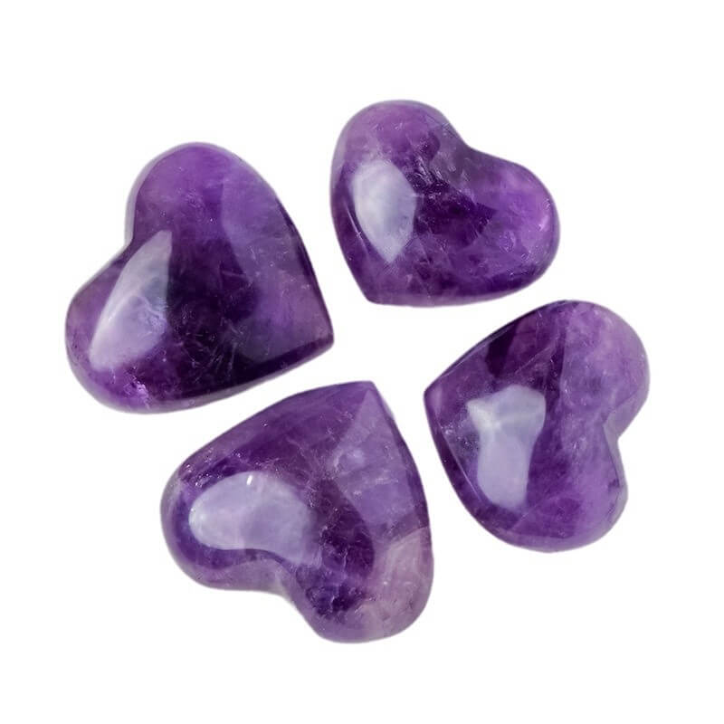 Alternative view of 3-6cm Amethyst Heart Crystal Semi-Gemstone Wholesale