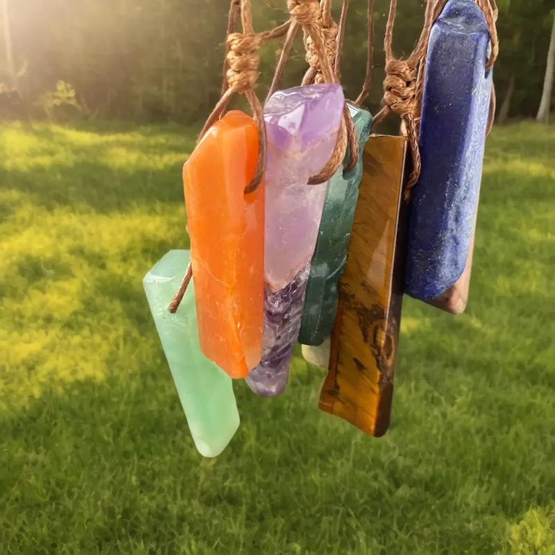 10Pcs Natural Stone Pendant Necklaces Wholesale - Image 8
