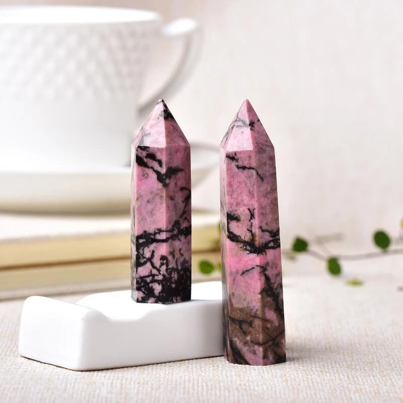 Natural Rhodonite Point Tower Stone For Healing - Image 3