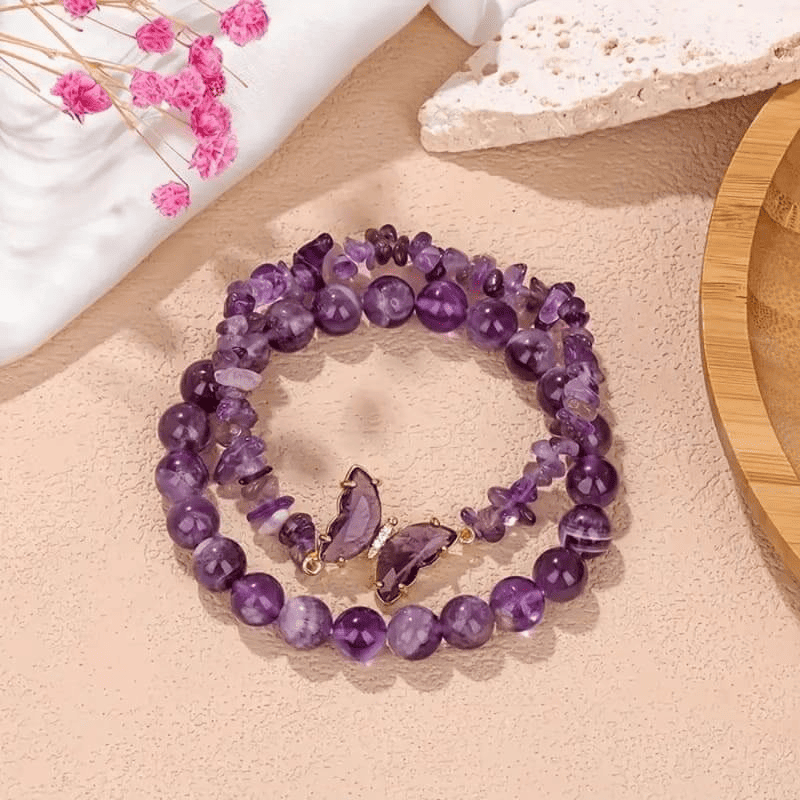 2pcs Butterfly Crystal Bracelets For Women