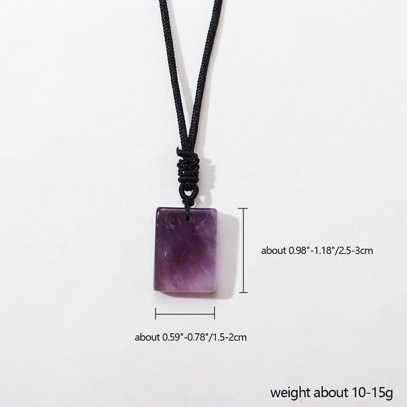 Healing Purple Crystal Necklace With Natural
